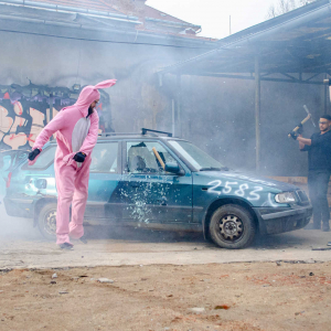 Car demolition Prague